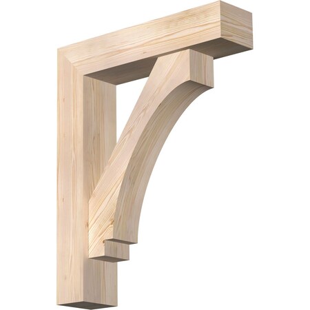 Ekena Millwork Imperial Block Smooth Bracket w/ Offset Brace, Douglas Fir, 7 1/2"W x 32"D x 40"H BKT0806X32X40IMP05SDF